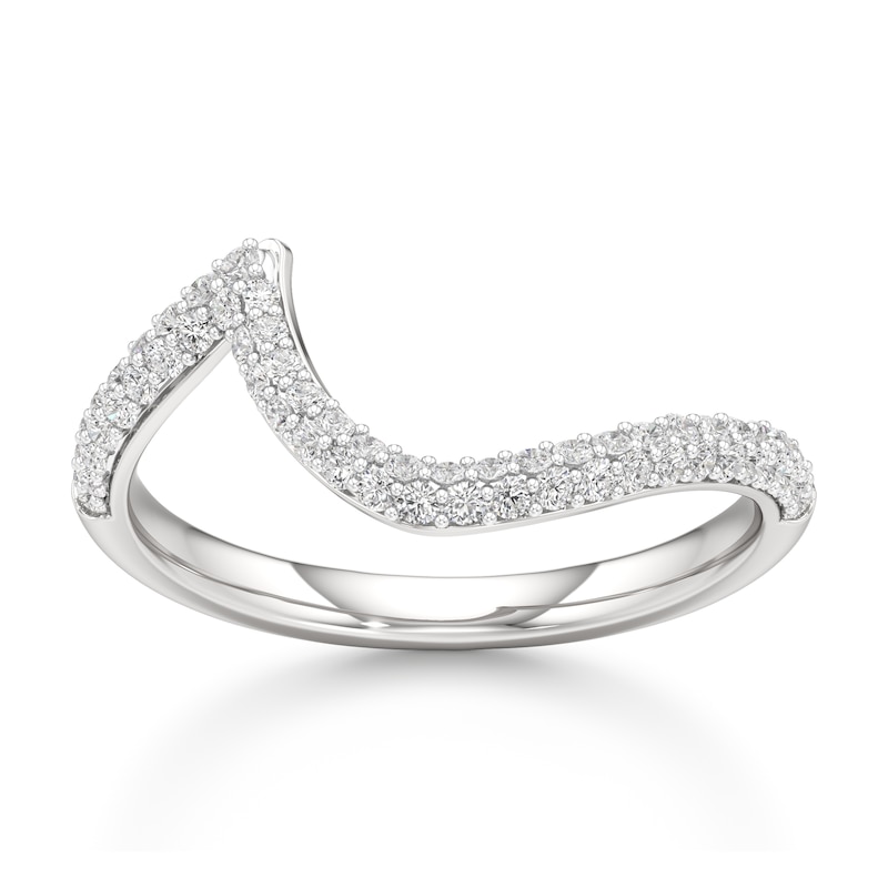 Main Image 1 of J'Lure Lab-Grown Diamond Contour Wedding Band 3/8 ct tw 18K White Gold