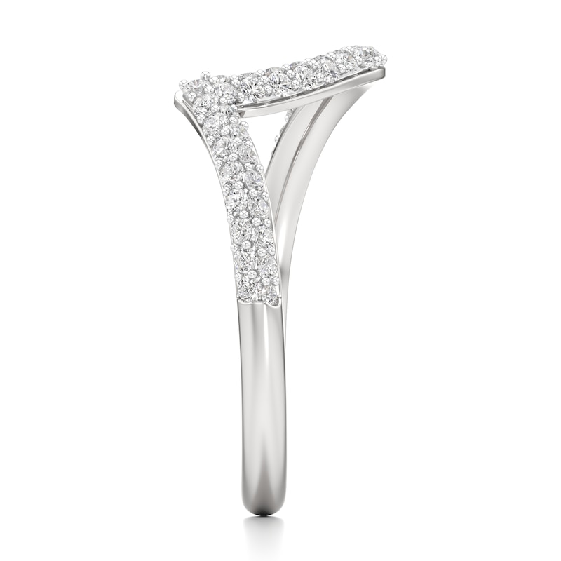 Main Image 3 of J'Lure Lab-Grown Diamond Contour Wedding Band 3/8 ct tw 18K White Gold