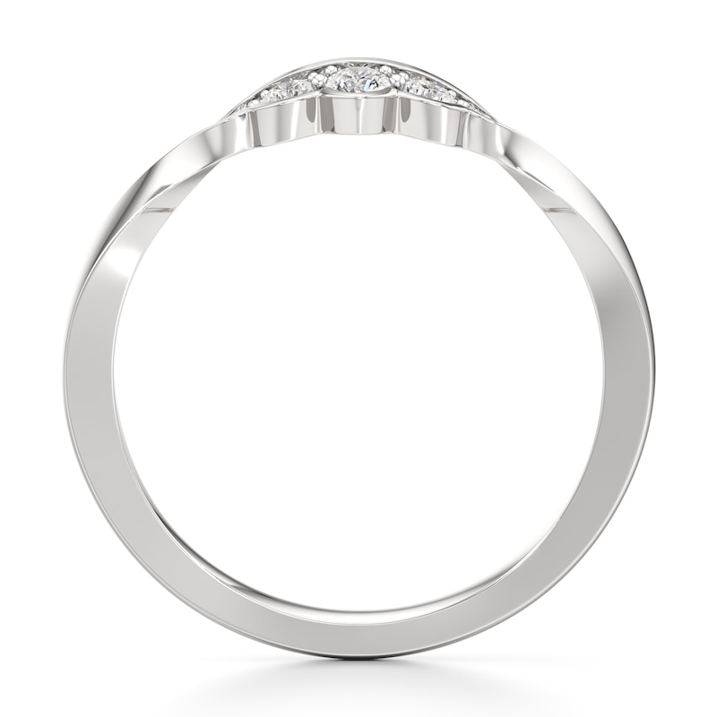 Main Image 2 of J'Lure Lab-Grown Diamond Scalloped Wedding Band 1/6 ct tw 18K White Gold