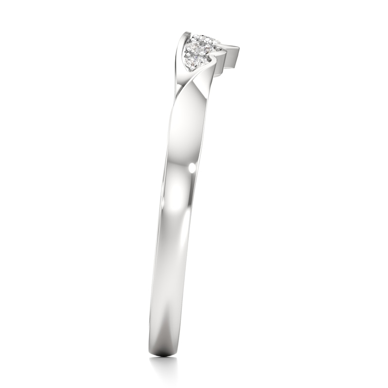 Main Image 3 of J'Lure Lab-Grown Diamond Scalloped Wedding Band 1/6 ct tw 18K White Gold