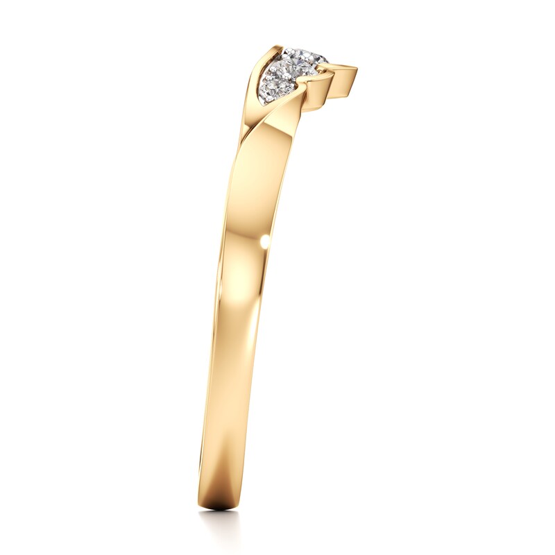 Main Image 3 of J'Lure Lab-Grown Diamond Scalloped Wedding Band 1/5 ct tw 18K Yellow Gold
