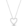 Thumbnail Image 1 of Lab-Grown Diamond Heart Outline Necklace 1/4 ct tw 14K White Gold 18"