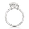 Thumbnail Image 2 of J'Lure Octagon Brilliant-Cut Lab-Grown Diamond Half-Halo Engagement Ring 2 ct tw 18K White Gold