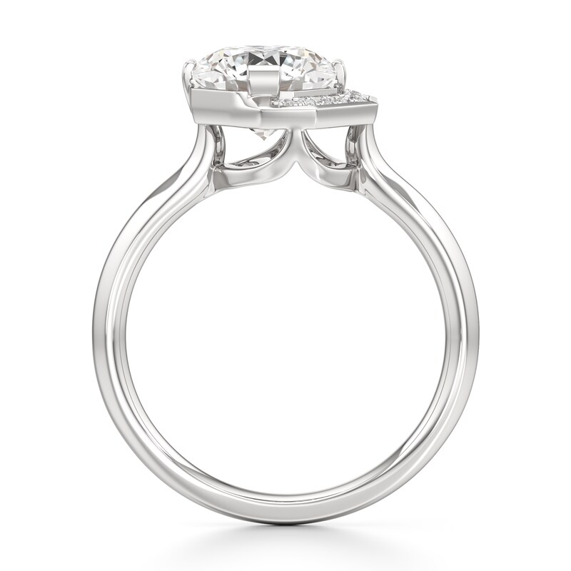 Main Image 2 of J'Lure Octagon Brilliant-Cut Lab-Grown Diamond Half-Halo Engagement Ring 2 ct tw 18K White Gold