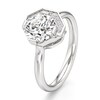 Thumbnail Image 4 of J'Lure Octagon Brilliant-Cut Lab-Grown Diamond Half-Halo Engagement Ring 2 ct tw 18K White Gold