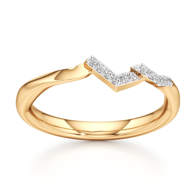 Main Image 1 of J'Lure Lab-Grown Diamond Wedding Band 1/15 ct tw 18K Yellow Gold