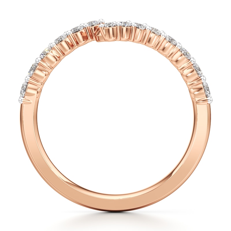 Main Image 2 of J'Lure Lab-Created Diamond Contour Wedding Band 3/8 ct tw 18K Rose Gold