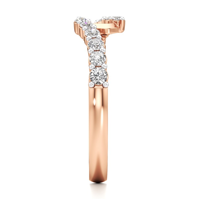 Main Image 3 of J'Lure Lab-Created Diamond Contour Wedding Band 3/8 ct tw 18K Rose Gold