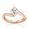 Thumbnail Image 1 of J'Lure Carre Step-Cut Lab-Grown Diamond Bypass Engagement Ring 1-1/8 ct tw 18K Rose Gold