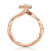 Thumbnail Image 2 of J'Lure Carre Step-Cut Lab-Grown Diamond Bypass Engagement Ring 1-1/8 ct tw 18K Rose Gold