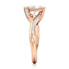 Thumbnail Image 3 of J'Lure Carre Step-Cut Lab-Grown Diamond Bypass Engagement Ring 1-1/8 ct tw 18K Rose Gold