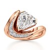 Thumbnail Image 1 of J'Lure Shield Step-Cut Lab-Grown Diamond Engagement Ring 3 ct tw 18K Rose Gold