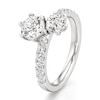 Thumbnail Image 4 of J'Lure Hexagon Brilliant-Cut Two-Stone Lab-Grown Diamond Engagement Ring 1-7/8 ct tw 18K White Gold