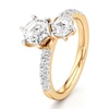 Thumbnail Image 4 of J'Lure Hexagon Step-Cut Two-Stone Lab-Grown Diamond Engagement Ring 1-3/4 ct tw 18K Yellow Gold