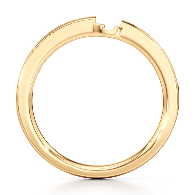 Main Image 2 of J'Lure Baguette-Cut Lab-Grown Diamond Contour Wedding Band 1/3 ct tw 18K Yellow Gold