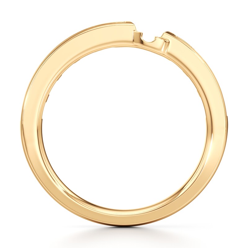 Main Image 2 of J'Lure Baguette-Cut Lab-Grown Diamond Contour Wedding Band 1/3 ct tw 18K Yellow Gold