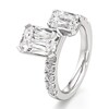 Thumbnail Image 4 of J'Lure Imperial-Emerald Step-Cut Two-Stone Lab-Grown Diamond Engagement Ring 4-5/8 ct tw 18K White Gold