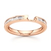 Thumbnail Image 1 of J'Lure Baguette-Cut Lab-Grown Diamond Contour Wedding Band 3/8 ct tw 18K Rose Gold