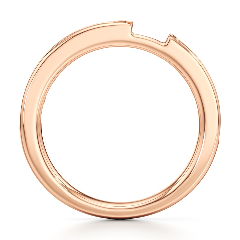 Main Image 2 of J'Lure Baguette-Cut Lab-Grown Diamond Contour Wedding Band 3/8 ct tw 18K Rose Gold
