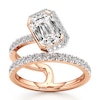 Thumbnail Image 1 of J'Lure Imperial-Emerald Step-Cut Lab-Grown Diamond Spiral Engagement Ring 2-5/8 ct tw 18K Rose Gold