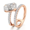 Thumbnail Image 4 of J'Lure Imperial-Emerald Step-Cut Lab-Grown Diamond Spiral Engagement Ring 2-5/8 ct tw 18K Rose Gold