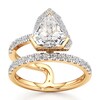 Thumbnail Image 1 of J'Lure Shield Step-Cut Lab-Created Diamond Spiral Engagement Ring 2-5/8 ct tw 18K Yellow Gold
