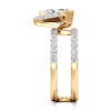Thumbnail Image 3 of J'Lure Shield Step-Cut Lab-Created Diamond Spiral Engagement Ring 2-5/8 ct tw 18K Yellow Gold