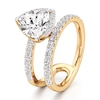 Thumbnail Image 4 of J'Lure Trillion Curved Brilliant-Cut Lab-Grown Diamond Spiral Engagement Ring 2-5/8 ct tw 18K Yellow Gold