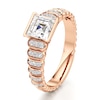 Thumbnail Image 4 of J'Lure Carre Step-Cut Lab-Grown Diamond Engagement Ring 1-1/6 ct tw 18K Rose Gold