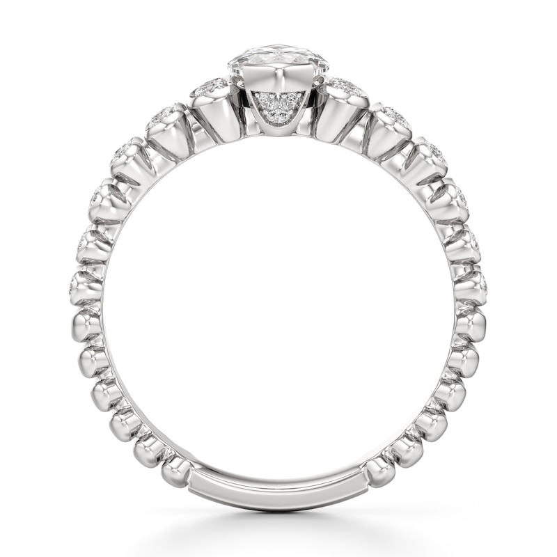 Main Image 2 of J'Lure Moval Old-Cut Lab-Grown Diamond Engagement Ring 1-1/3 ct tw 18K White Gold