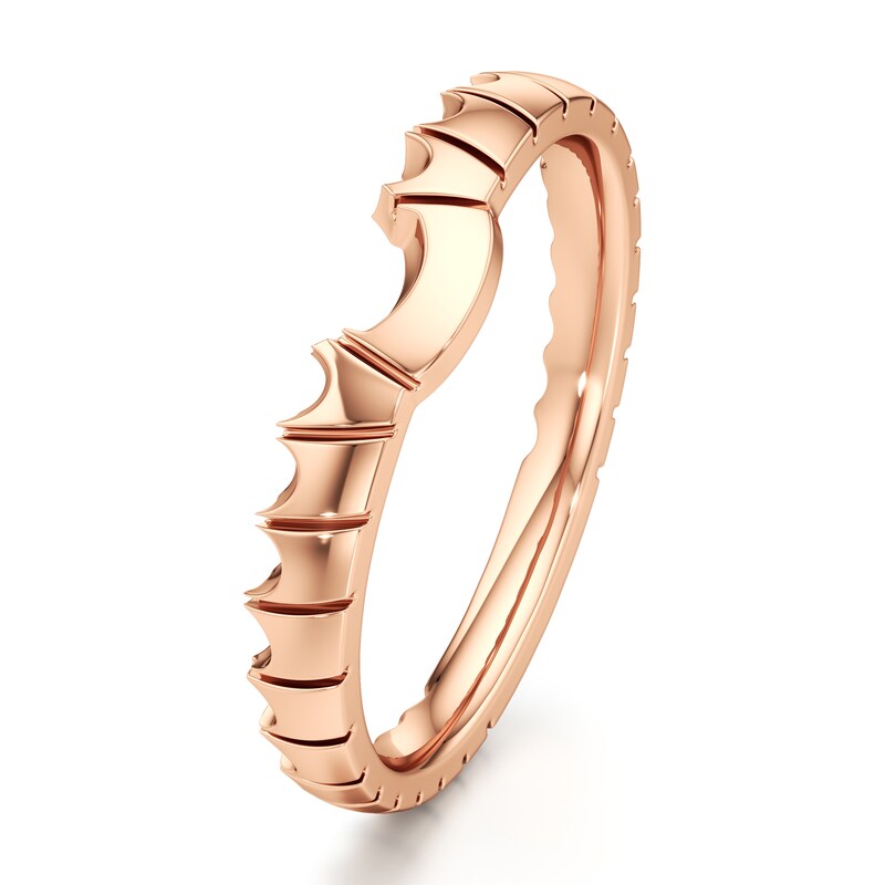 Main Image 4 of J'Lure Contour Wedding Band 18K Rose Gold