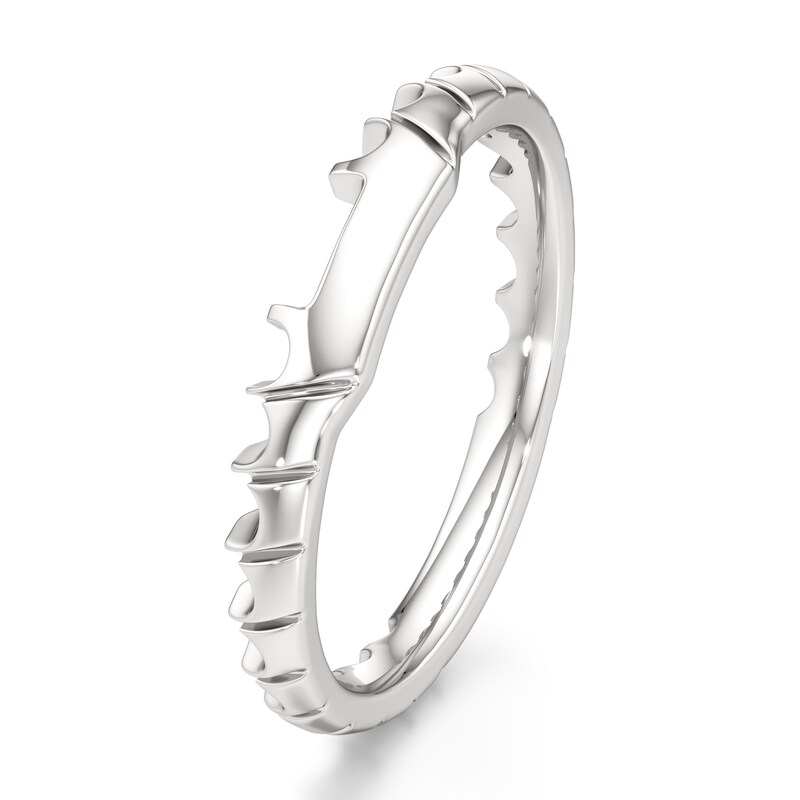 Main Image 4 of J'Lure Contour Wedding Band 18K White Gold