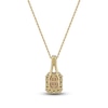 Thumbnail Image 3 of Rectangle-Cut Natural Ruby Pendant Necklace 1/4 ct tw 14K Yellow Gold