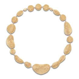 Susana Vega Costa Choker Necklace with Gold Glass Beads 22"