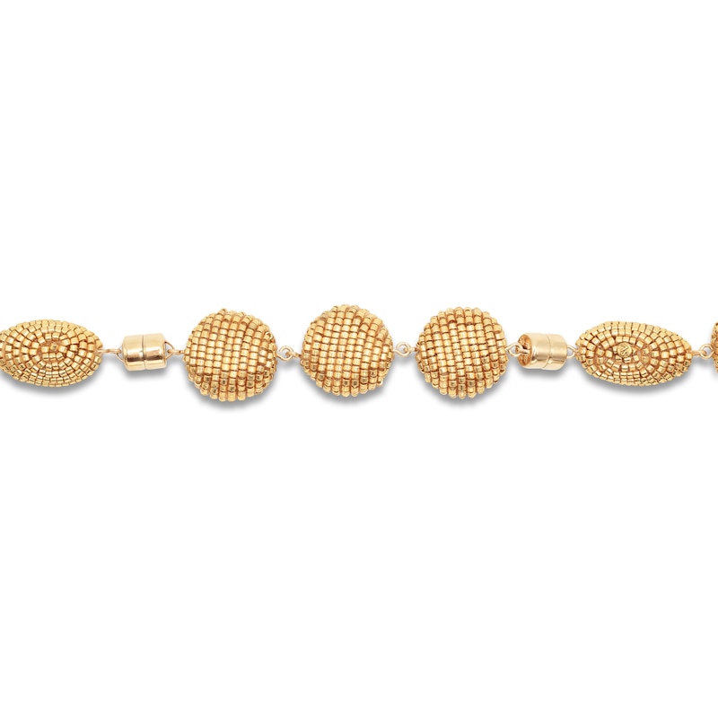 Main Image 3 of Susana Vega Costa Choker Necklace with Gold Glass Beads 22"