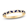 Thumbnail Image 1 of ArtCarved Marquise-Cut Natural Blue Sapphire & Diamond Anniversary Ring 1/6 ct tw 14K Yellow Gold