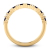 Thumbnail Image 3 of ArtCarved Marquise-Cut Natural Blue Sapphire & Diamond Anniversary Ring 1/6 ct tw 14K Yellow Gold