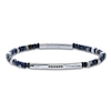Thumbnail Image 1 of Men's Natural Black Spinel & Labradorite Bead Bracelet Stainless Steel 8.25"