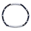 Thumbnail Image 2 of Men's Natural Black Spinel & Labradorite Bead Bracelet Stainless Steel 8.25"