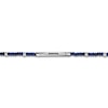 Thumbnail Image 2 of Men's Natural Lapis Lazuli Bead & Black Spinel Curved Bar Bracelet Stainless Steel 8.25"