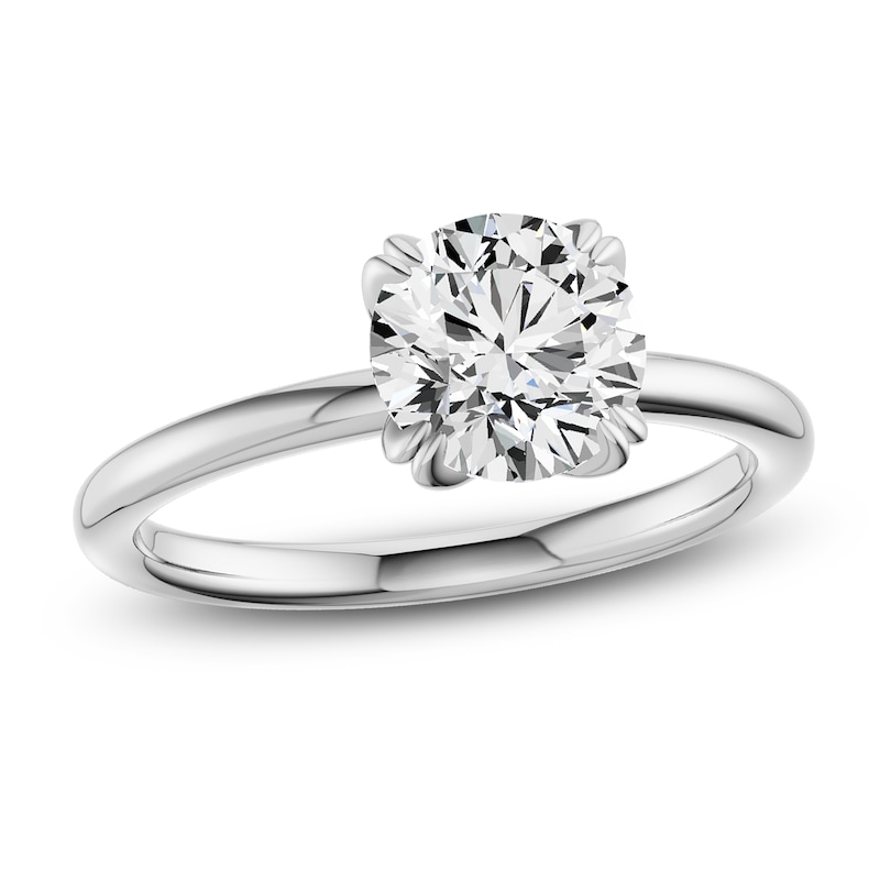 Main Image 1 of Certified Round-Cut Diamond Solitaire Engagement Ring 2 ct tw Platinum (VS2/F)