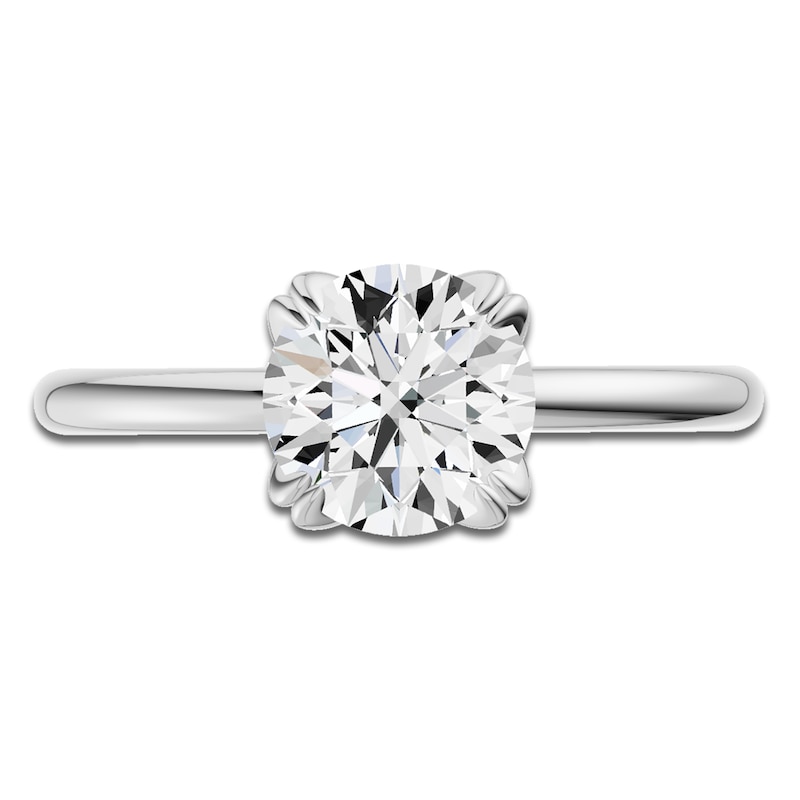 Main Image 3 of Certified Round-Cut Diamond Solitaire Engagement Ring 2 ct tw Platinum (VS2/F)