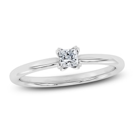 Princess-Cut Diamond Solitaire Engagement Ring 1/4 ct tw 14K White Gold (I2/I)