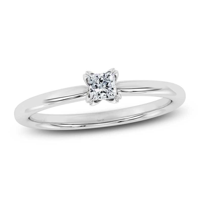 Main Image 1 of Princess-Cut Diamond Solitaire Engagement Ring 1/4 ct tw 14K White Gold (I2/I)