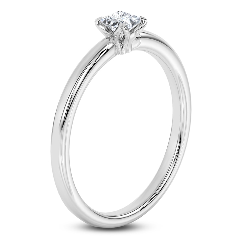 Main Image 2 of Princess-Cut Diamond Solitaire Engagement Ring 1/4 ct tw 14K White Gold (I2/I)
