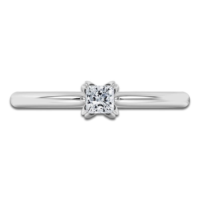Main Image 3 of Princess-Cut Diamond Solitaire Engagement Ring 1/4 ct tw 14K White Gold (I2/I)