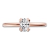 Thumbnail Image 3 of Certified Oval-Cut Diamond Solitaire Engagement Ring 1/2 ct tw 18K Rose Gold (SI2/G)