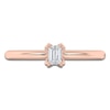 Thumbnail Image 3 of Certified Emerald-Cut Diamond Solitaire Engagement Ring 1/4 ct tw 18K Rose Gold (SI2/G)