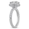 Thumbnail Image 2 of Round-Cut Lab-Grown Diamond Halo Engagement Ring 4 ct tw Platinum