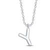 Thumbnail Image 3 of Shy Creation Diamond Letter Y Pavé Necklace 1/20 ct tw 14K White Gold 18" SC55028331-Y